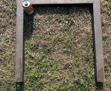 Vintage Open fireplace brass frame