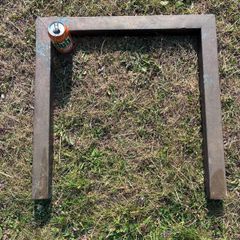 Vintage Open fireplace brass frame
