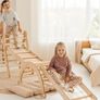 GOODEVAS 5in1 Montessori Climbing Set: Triangle Ladder + Arch/Rocker + Slide Board/Ramp + Netting rope + Cushion Image 8
