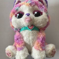 This is a VTech Hope the Rainbow Husky interactive plush toy.