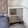 drawers 2 pcs. Good condition gold and white mirror details Image 2