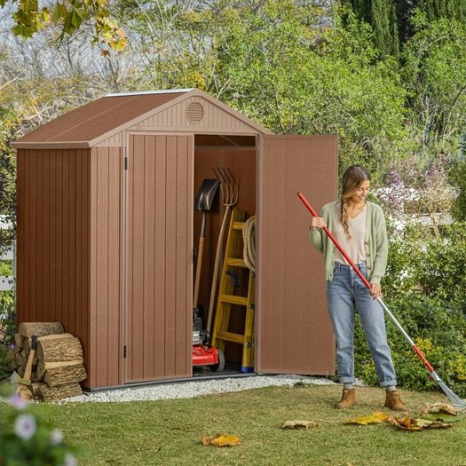 NEW SALE | 6 ft. W x 4 ft. D Double Door Apex Outdoor Garden Shed