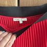 Maje red pleated midi skirt size 2 (UK 10) Image 2