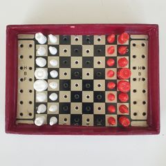 Chess set 1960s travelling set from HBF ltd