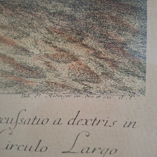 J.E. Ridinger Copperplate Engraving