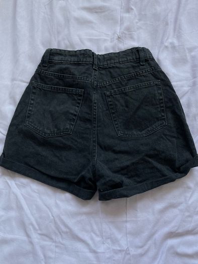 Black mom jean shorts
