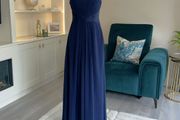Beautiful Elegant Navy Full Length Dress