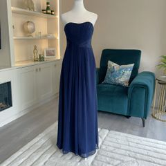 Beautiful Elegant Navy Full Length Dress