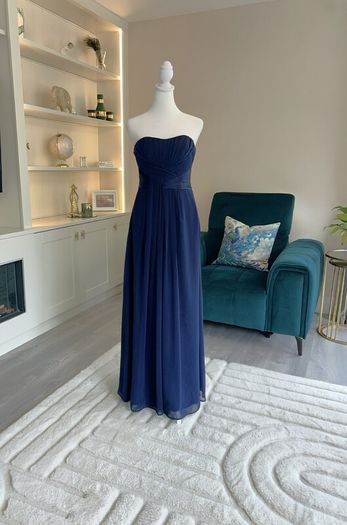 Beautiful Elegant Navy Full Length Dress