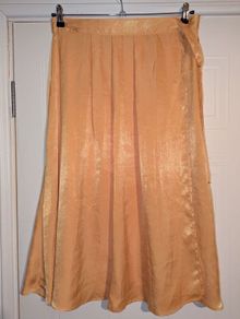 Amazing golden faux wrap skirt