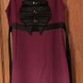 Purple dress Size 16 with black satin detail Image 6