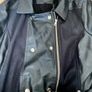 River Island heavy leather coat with detachable fur Image 7