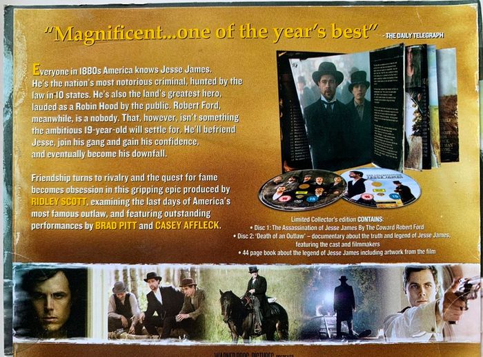 The Assassination Of Jesse James By The Coward Robert Ford [2007] Brad Pitt [Movie 2DVD Digibook]