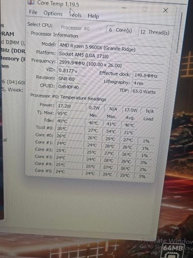 AMD Ryzen 5 9600X (Up to 5.4GHz)