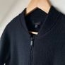 COS 100% Boiled Wool Cocoon Zip Jacket Coat - Black Image 3