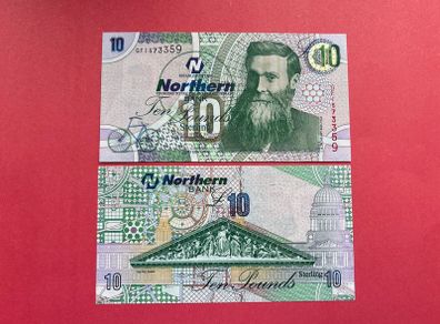 Northern  Ireland  ( Northern Bank ) J.B DUNLOP 10 Pounds. 2005  Pick  206  ( UNCIRCULATED  )