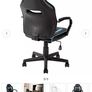 Argos Home MidBack Gaming and Office Chair in Blue & Black Image 3