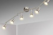 NEW SALE | LED Ceiling Light Rotatable, 6 Way LED Ceiling Spotlight, Matt Nickel &amp; Swivelling Design, for Kitchen, Living Room, Bedroom, Including 6X 4W GU10 LED Bulbs