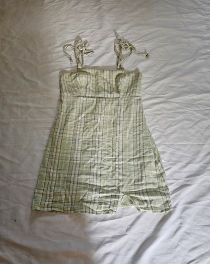 Hollister Green Plaid Mini Dress