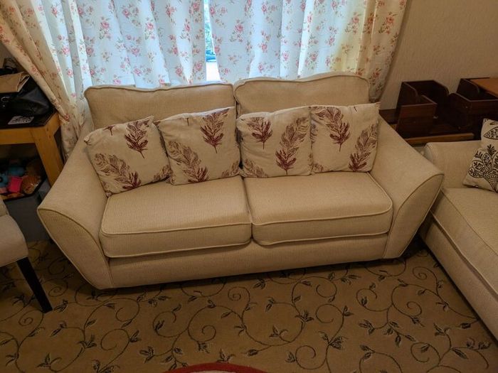 2 seaters & 3 seater beige sofas for sale