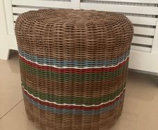 Woven Wicker Stool