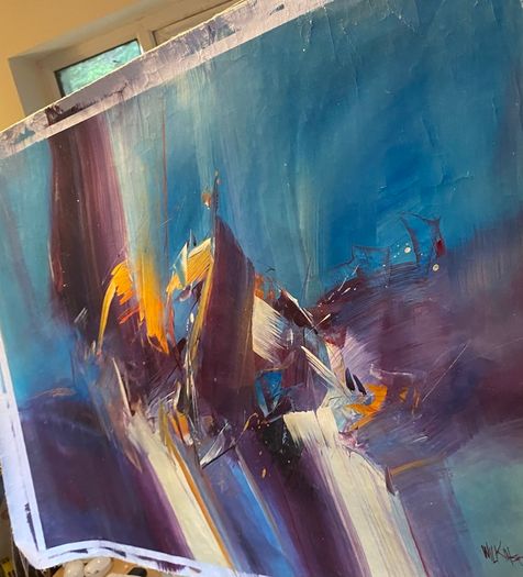 Large Hand Painted Oil on Canvas - Modern Abstract Impressionism