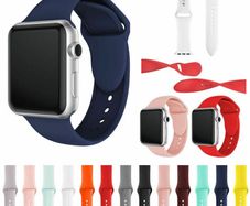 Soft Silicone Band Replacement Straps For Apple Watch 1, 2, 3, 4 38/40/42/44mm