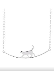 Silver Cat Pendant Whimsical & Minimalist Charm