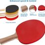 Table Tennis Set, Ping Pong Bats Set with 2 Paddles, 1 Retractable Net, 6 Balls, 1 Carrying Bag, for Trainer Adults Families Indoor Outdoor Image 2