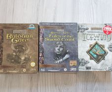 Baldur's Gate + Tales of the Sword Coast expansion + Icewind Dale PC CD-ROM Big Box game