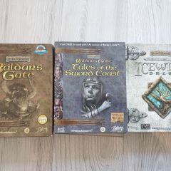 Baldur's Gate + Tales of the Sword Coast expansion + Icewind Dale PC CD-ROM Big Box game