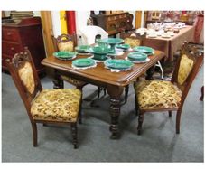 Victorian dining room table and Chairs