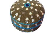Vintage Beautiful Eyeshadow Tin Pill Trinket  Box Metal Decorated