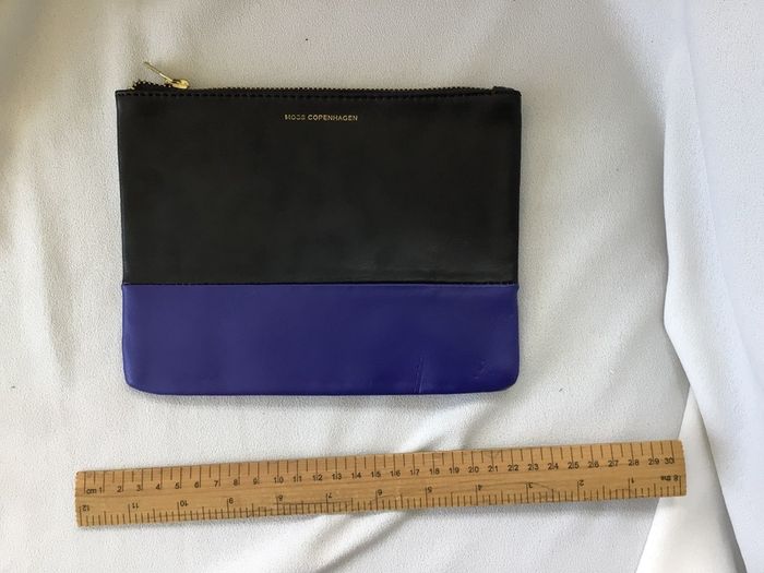 New Moss Copenhagen Twotone Leather Clutch Bag