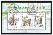 1991 Ireland Early Bicycles Miniature Sheet Fine Used with First Day Issue Cancel