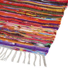 Reversible Polar Chindi Rugs - 50 x 80 cm Colorful Handmade woven Small Rag Area Rug Boho Carpet Recycled Door Mat for Home Kitchen and Living Room Decor MULTIPLE SIZE OPTIONS (FREE POSTAGE)