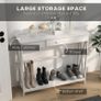 Wooden Console Table with 1 Drawer and 1 Storage Shelf for Living Room Entryway, 100cm x 30cm x 81cm, White Image 6
