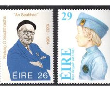 1983 Ireland Centenaries: Birth of Padraig O'Siochfhradha & Founding of the Boy's Brigade Commemorative Stamps Mint Never Hinged (MNH)