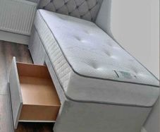 New Stylish SINGLE ,Double, King And Superking Sizes Divan Beds Instock. Tufted Memory Foam Mattresses And Optional Drawers Available