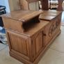 Farmhouse style Solid Wood Phone Bench Image 2