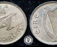 [#450] - Ireland 1949 | Irish 1/4d | Farthing | Woodcock | KM.9 | UNC
