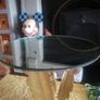 unusual gold palm leaf mirror top table Image 7