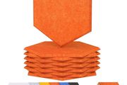 NEW SALE | 12 Pack Hexagon Acoustic Panels Self-adhesive, 30x26x0,9cm High Density Sound Proof Panels