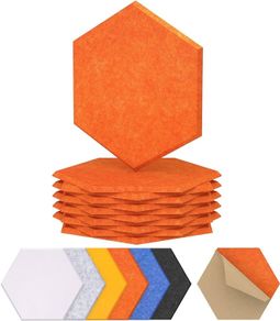 NEW SALE | 12 Pack Hexagon Acoustic Panels Self-adhesive, 30x26x0,9cm High Density Sound Proof Panels
