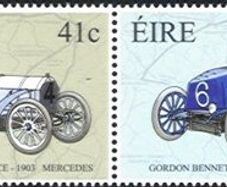 2003 Ireland Centenary of Gordon Bennett Race (Napier, Mercedes, Mors, Winton) Commemorative Stamp Set Mint Never Hinged (MNH)