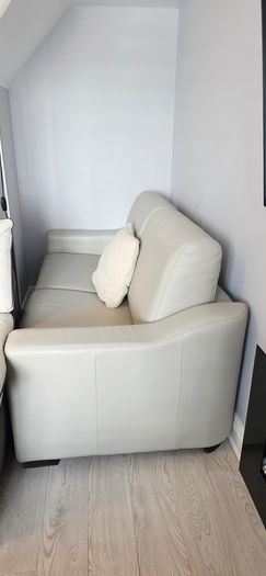 Leather Recliner and a double leather sofa bed