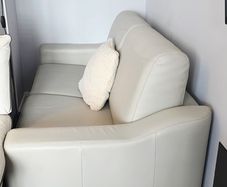 Leather double sofa bed