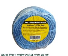 General purpose  Coil Rope - 6mm / 220m - Blue