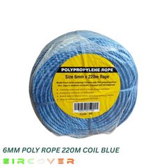 General purpose  Coil Rope - 6mm / 220m - Blue