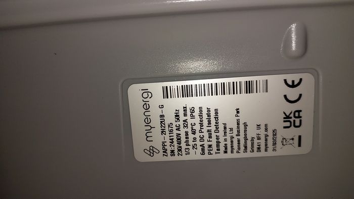 MyEnergi Zappi 7kW to 22kW Multi Phase Untethered EV Charger Black